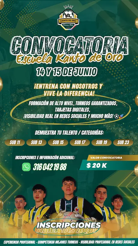 Inscripcion Escuela Kanto de Oro
